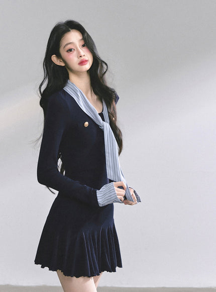 Scholar Charm Tie Dress