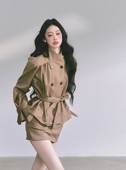 City Chic Ensemble Set - Brown