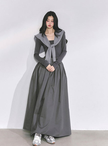 Timeless Gray Maxi Dress