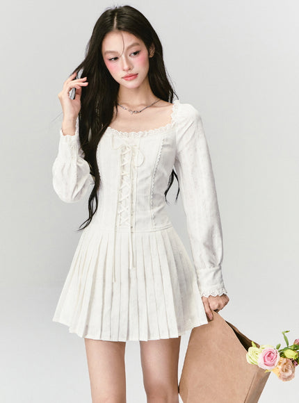 Romance Pleated Mini Dress