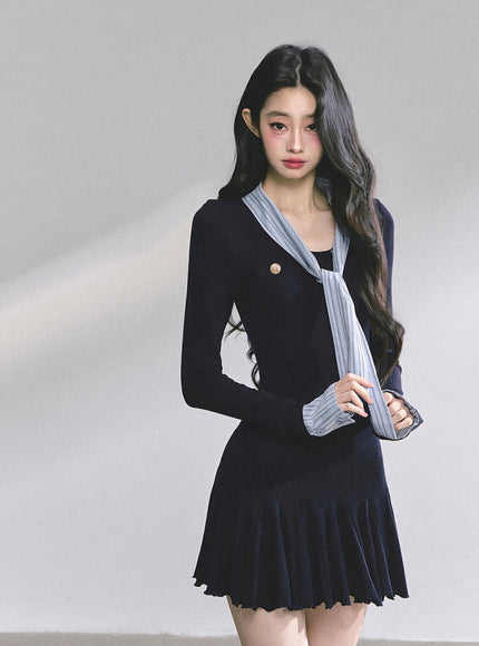 Scholar Charm Tie Dress