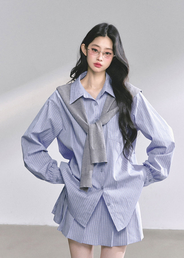 Soft Contrast Shirt Set