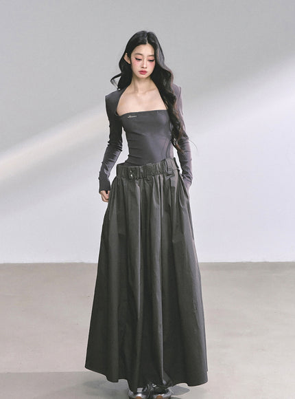 Timeless Gray Maxi Dress