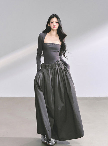 Timeless Gray Maxi Dress