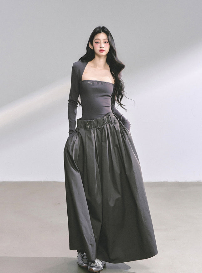 Timeless Gray Maxi Dress