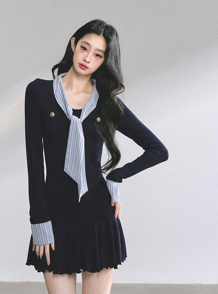 Scholar Charm Tie Dress