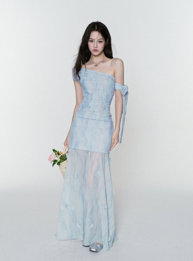 Ocean Whisper Gown Maxi Dress