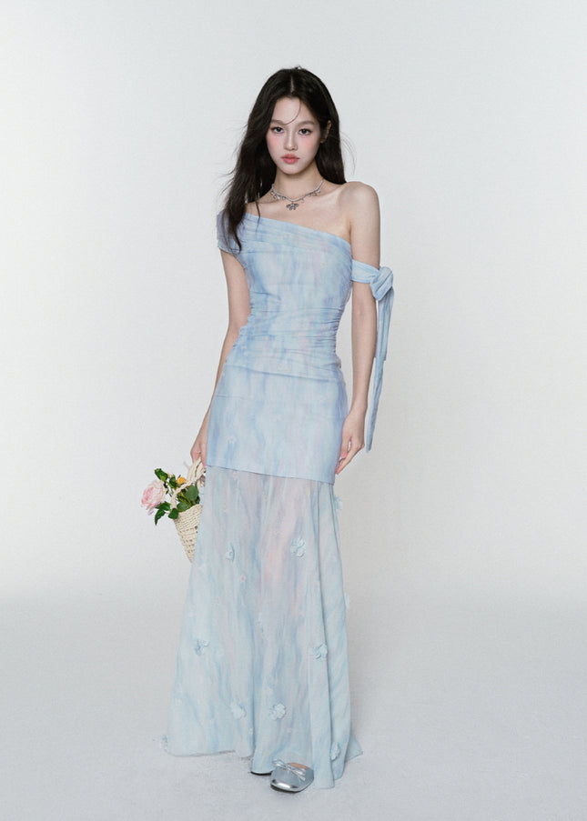Ocean Whisper Gown Maxi Dress