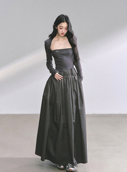 Timeless Gray Maxi Dress