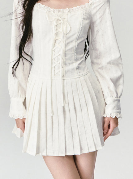 Romance Pleated Mini Dress