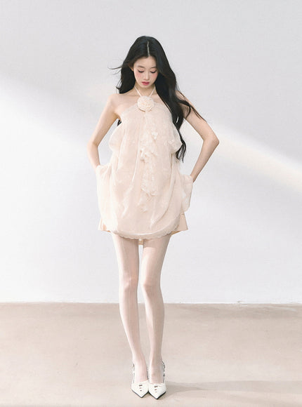 Blossom Corsage Mini Dress