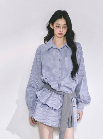 Soft Contrast Shirt Set