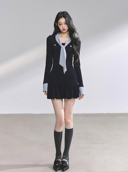 Scholar Charm Tie Dress