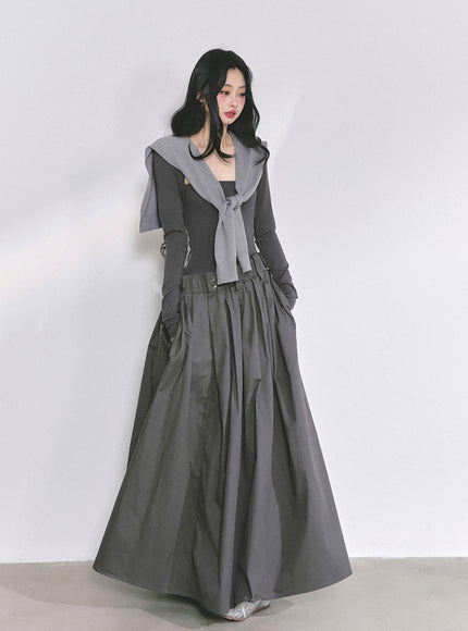 Timeless Gray Maxi Dress