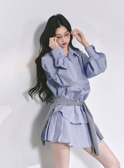 Soft Contrast Shirt Set