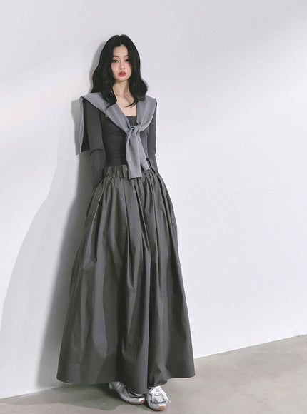 Timeless Gray Maxi Dress