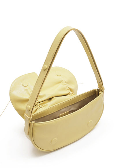 Ribbon Ruche Bag - Yellow