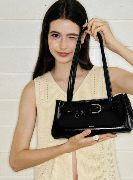Glossy Vibe Bag - Black