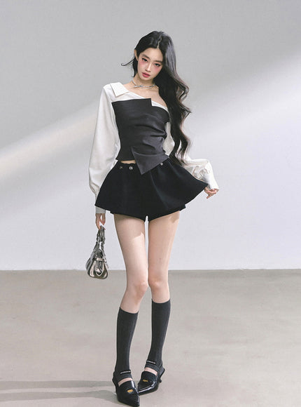 Black & White Layered Top