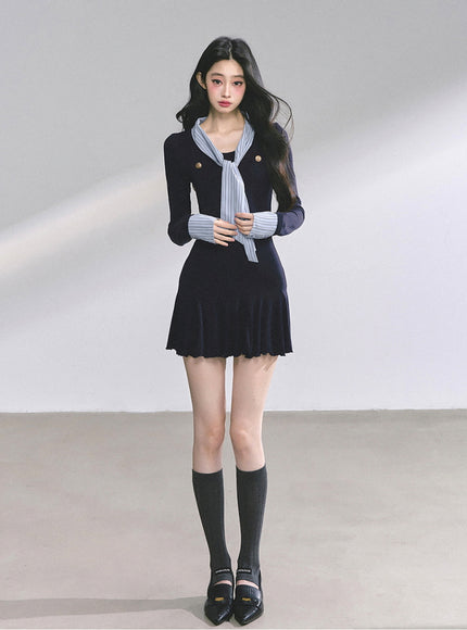 Scholar Charm Tie Dress