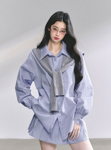 Soft Contrast Shirt Set