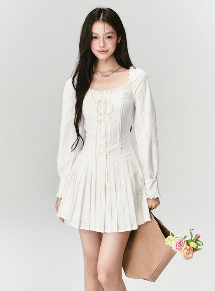 Romance Pleated Mini Dress