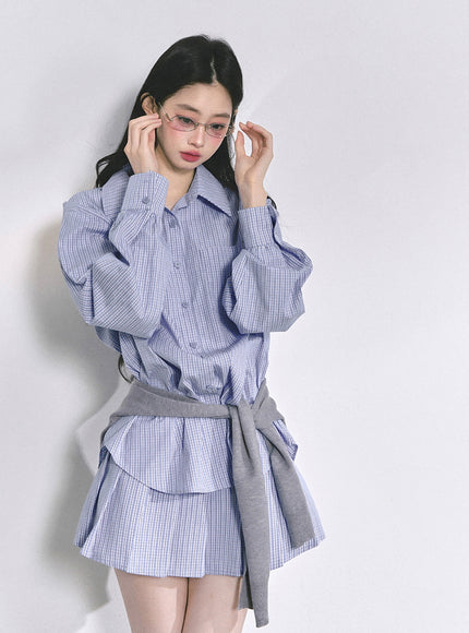 Soft Contrast Shirt Set