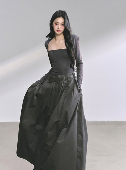 Timeless Gray Maxi Dress