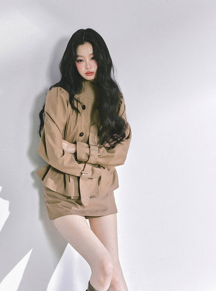 City Chic Ensemble Set - Brown