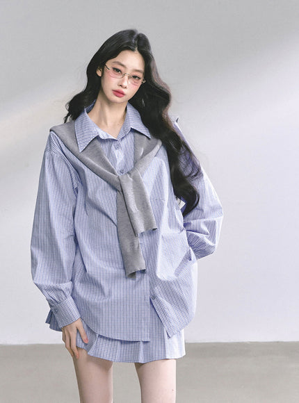 Soft Contrast Shirt Set