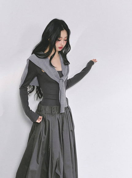 Timeless Gray Maxi Dress