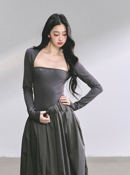 Timeless Gray Maxi Dress