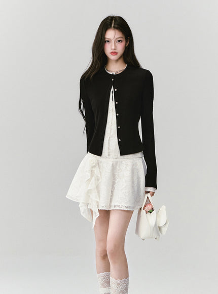 Ivory Muse Bow Mini Dress