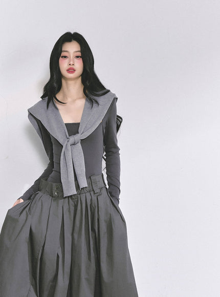 Timeless Gray Maxi Dress