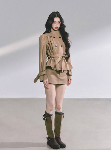 City Chic Ensemble Set - Brown