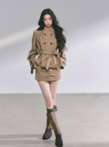 City Chic Ensemble Set - Brown