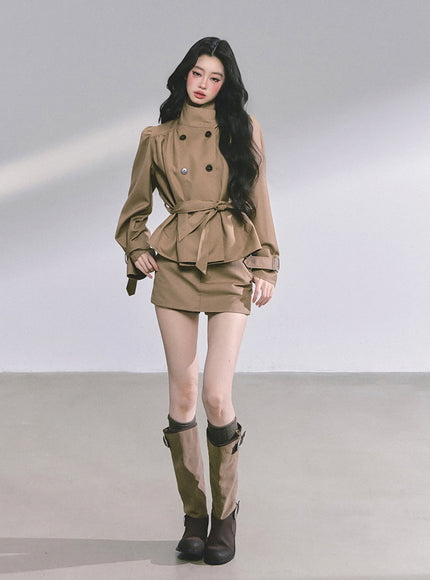 City Chic Ensemble Set - Brown