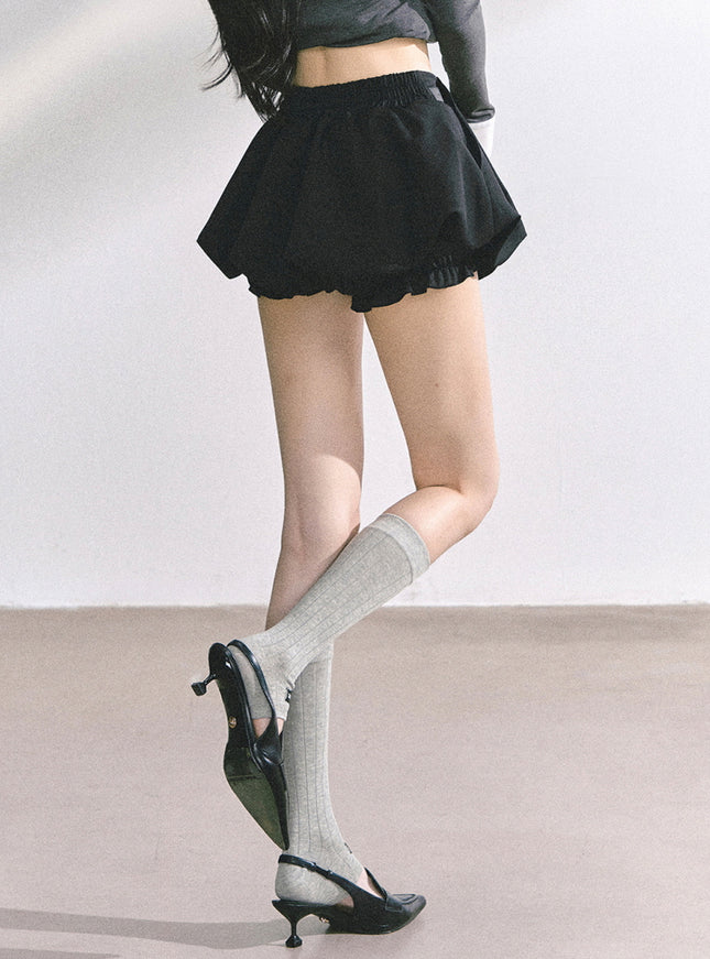 Sculpted Belt Skirt - Black
