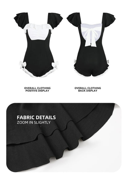 Dollhouse Wave Black Swimsuit