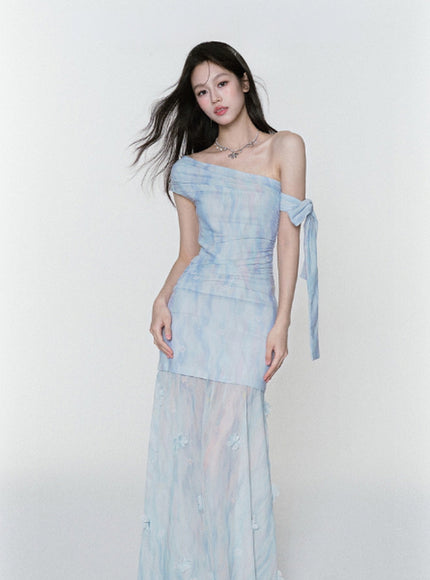 Ocean Whisper Gown Maxi Dress