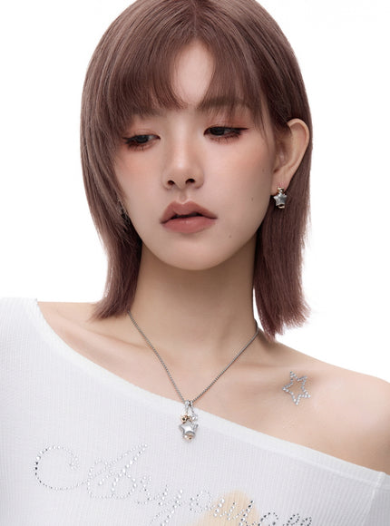 Moonlight Cat Pearl Earrings