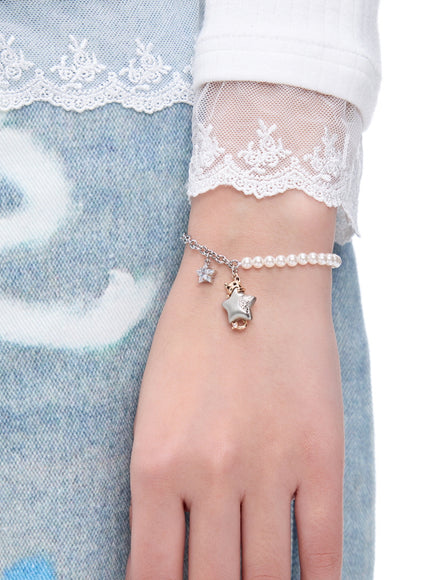 Moonlight Cat Pearl Bracelet