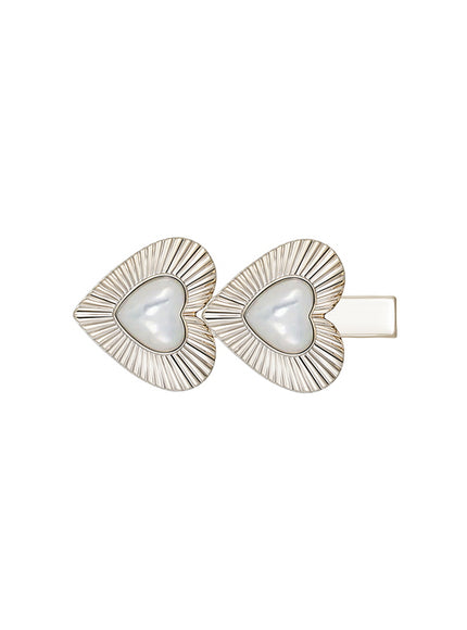 Lueur Heart Shell Hair Clips