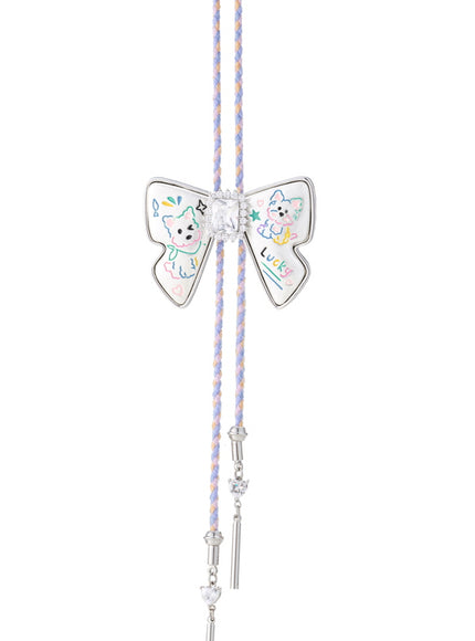 Lucky Ribbon Kitty Bolo Necklace