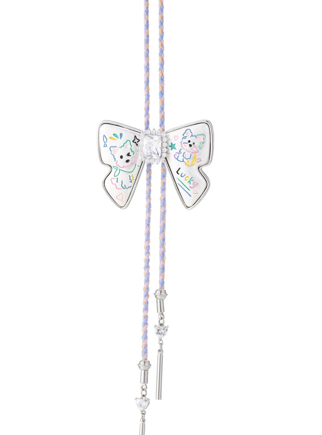 Lucky Ribbon Kitty Bolo Necklace