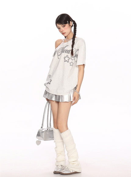 Star Graphic Oversized Top