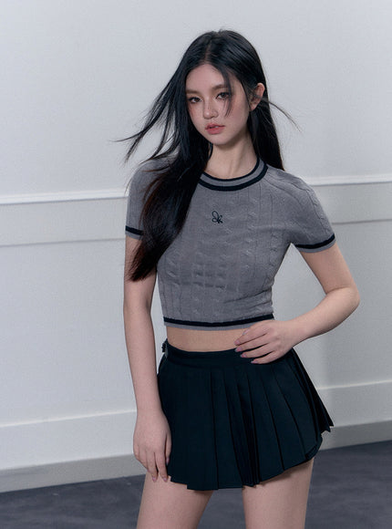 Classic Pleated Mini Skirt