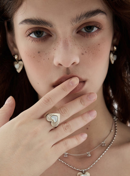 Lueur Heart Open Ring