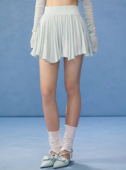 Flowy Pleated Mini Skirt