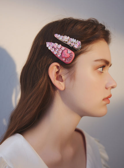 Kitsch Gem Heart Hair Clip